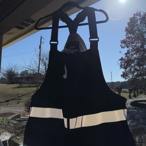 Refrigiwear Bib Overall Mens 4XL Black With Reflectors Zip Front Bib/Leg/pockets